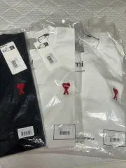 アミ 半袖Tシャツ 白/ブラック 新品のサムネイル
