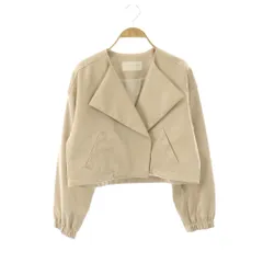 プロポーション ボディドレッシング PROPORTION BODY DRESSING ノーカラーフェイクレザーブルゾン ジャケット S ベージュ 121-3255001 /NR ■OSのサムネイル