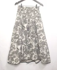 【224520】Sov. ソブ  DOUBLE STANDARD CLOTHING　ウエストゴム　フレア　ロングスカート　サイズ38  ・ ベージュ/ブラックのサムネイル