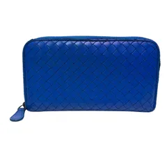 4947 BOTTEGA VENETA ボッテガヴェネタ 長財布 イントレチャート ブルー ラウンドファスナーのサムネイル
