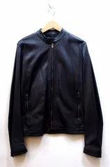 【228114】TAGLIATORE タリアトーレ  ラムレザー 羊革 ジップアップ ジャケット メンズ  TG46 ブラックのサムネイル