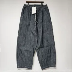 新品) TTA デニム ワイドパンツ ウエスト調節紐のサムネイル