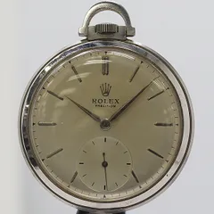 稼働 ロレックス プレシジョン アンティーク懐中時計 手巻き シルバー文字盤 懐中時計 2000000 NSK MTM ABC27878のサムネイル