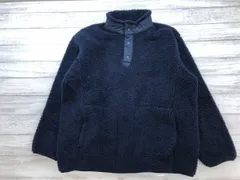 ユニクロ UNIQLO ホワイトマウンテニアリング White Mountaineering コラボ 長袖 ボアフリース プルオーバー ジャケット 紺 L メンズのサムネイル