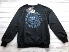 新品 NJPW 新日本プロレス しまむらコラボ 棚橋弘至選手 迷彩柄抜き ロゴプリント 長袖 スウェット トレーナー 黒 LL メンズ コットン混合のサムネイル