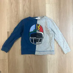 【229714】Stella McCartney ステラ マッカートニー  キッズ　長袖スウェット　トレーナー　コットン100％　ストレッチ　アシンメトリー　8years  ・ グレー/ブルーのサムネイル