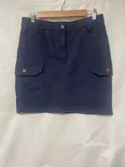 【229268】Brooks Brothers ブルックスブラザーズ  ミニスカート　ボトムス　コットン98％　ストレッチ　ジップアップ　6  ・ ネイビーのサムネイル