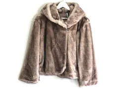 【228920】＜クリーニング済み＞Faux Fur Miranda theory luxe セオリーリュクス  フェイクファー　ジャケット　フード  ・38 03-7360911 ブラウンのサムネイル