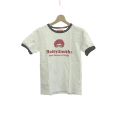 ベティスミス Betty Smith Tシャツ XS 白 ホワイト 半袖 リンガーネック プリントデザイン /KT ■ECA003のサムネイル