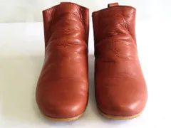 【232565】SAYA サヤ  レザー　ショートブーツ　ブーティ  ・23.5 43-50301 オレンジ系のサムネイル