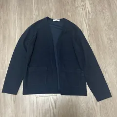 【228569】Green Label Relaxing グリーンレーベル  メランジアゼ イージー カーディガン　ボタンレス　サイズS メンズ  ・ ネイビーのサムネイル