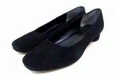 【232367】tsumori chisato WALK ツモリ チサト ウォーク  ローヒール パンプス スエード  24.0ｃｍ ブラックのサムネイル