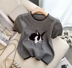 エイブリー ブランディ ジョーン 존예 うさぎ ニット 半袖Tシャツのサムネイル