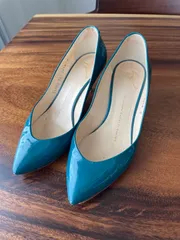 【232220】GIUSEPPE ZANOTTI DESIGN ジュゼッペザノッティデザイン  パンプス　ハイヒール　靴　保存袋付き　レディース　イタリア製　36 1/2　E  ・ ブルーグリーン系のサムネイル