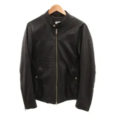 B&Y ユナイテッドアローズ BEAUTY&YOUTH ビューティー&ユース ライダースジャケット シングル ゴートスキン シボ革 L 黒 ブラック /JSのサムネイル