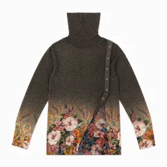 Desigual デシグアル タートルネック 花柄 ニット XLのサムネイル