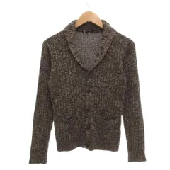 ミッシェルクランオム M.K HOMME カーディガン リブニット 46 茶 ブラウン ショールカラー 長袖 ポケット付き /NU ■ECF005のサムネイル