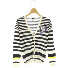 アルマーニ ジーンズ ARMANI JEANS AJ カーディガン ボーダー USA XS ダークネイビー ホワイト イエロー /ES ■ECD003のサムネイル