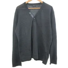 ジョセフオム JOSEPH HOMME Vネック リネンニット プルオーバー 長袖 48 L相当 黒 ブラック /Xのサムネイル