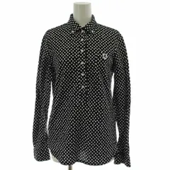 パーリーゲイツ PEARLY GATES 19AW シャツ ブラウス 2 黒 白 長袖 ドット柄 /GGのサムネイル