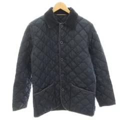トラディショナルウェザーウェア Traditional Weatherwear BUTTONED WAVERLY キルティングジャケット ブルゾン 衿コーデュロイ 38 紺 ネイビー 092DT-1001A /HN ■GY03のサムネイル