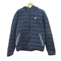 ニューバランス NEW BALANCE ダウンジャケット 上着 XL 紺 ネイビー フード付き 長袖 ジップアップ /NP ■ECB003のサムネイル