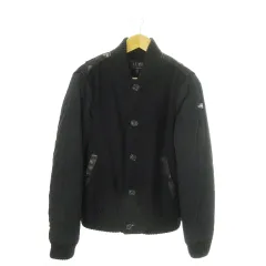 アルマーニ ジーンズ ARMANI JEANS AJ ブルゾンジャケット 中綿 切替 ロゴ 48 M 黒 ブラック /AO8 ■GY18のサムネイル