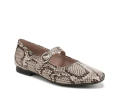 ナチュライザー レディース シューズ パンプス Naturalizer Kelly Mary Jane Flat Beige Snake Print Leather ベージュのサムネイル