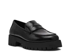 スティーブ マデン レディース シューズ スリッポン・ローファー プラットフォーム Steve Madden Langsten Platform Loafer Black ブラックのサムネイル