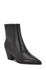 ナインウェスト レディース シューズ ブーツ・レインブーツ ヒール Nine West Savie Block Heel Bootie Black Leather ブラックのサムネイル