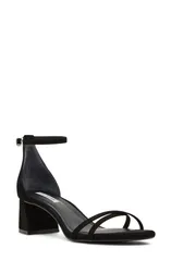 スティーブ マデン レディース シューズ ヒール サンダル アンクル Steve Madden Rae Ankle Strap Sandal Blk Nubuckのサムネイル
