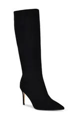 ナインウェスト レディース シューズ ブーツ・レインブーツ Nine West Cook Pointed Toe Knee High Boot Black Suede ブラックのサムネイル