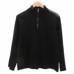 バーバリー ロンドン BURBERRY LONDON ハーフジップ ロンT カットソー プルオーバー チェック切り替え M 黒 ブラック /JS ■GY50のサムネイル