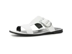 カルバンクライン レディース シューズ サンダル Calvin Klein Meritt White Leather ホワイトのサムネイル