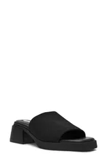 スティーブ マデン レディース シューズ ヒール プラットフォーム サンダル Steve Madden Lucee Platform Slide Sandal Black ブラックのサムネイル