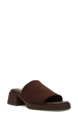スティーブ マデン レディース シューズ ヒール プラットフォーム サンダル Steve Madden Lucee Platform Slide Sandal Brown ブラウンのサムネイル