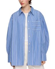 GANNI ガニー コットン ストライプ オーバーサイズ シャツ定価¥2.7万 