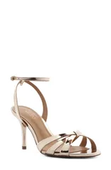 アレッツォ レディース シューズ ヒール サンダル アンクル Arezzo Rumi Ankle Strap Sandal Platinoのサムネイル
