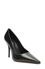 アレッツォ レディース シューズ パンプス Arezzo Emily Pointed Toe Pump Black Leather ブラックのサムネイル