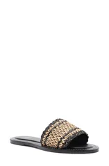 アレッツォ レディース シューズ サンダル Arezzo Liz Slide Sandal Women NATURAL BLACK ブラックのサムネイル