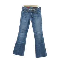 エージー AG the Club デニムパンツ ジーンズ フレアパンツ ブーツカット ロング丈 25 ブルー ウォッシュ加工 /SY22 ■ECB001のサムネイル