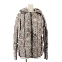 エムエムシックス メゾンマルジェラ MM6 Maison Margiela トロンプルイユ ファープリント ダウンジャケット 38 グレー 32AM018042255 /KHのサムネイル