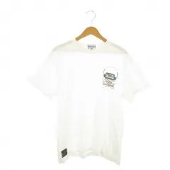 ローター ROTAR Tシャツ M 白 ホワイト 半袖 プリント柄 クルーネック /AO25 ■GY99のサムネイル
