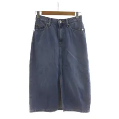 トミーヒルフィガー TOMMY HILFIGER デニムスカート ミモレ ロング タイト 34 水色 ライトブルー スリット /RRのサムネイル