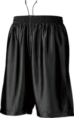 ウンドウ wundou バスケット バスケットパンツ ジュニア バスケ 練習用 部活動 クラブ サテン パンツ 小学校 中学校 ハーフパンツ バスケ部 トレーニング バスパン 子供 キッズ  P8500J 0034 ブラックのサムネイル