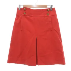トリーバーチ TORY BURCH プリーツ Aラインスカート ひざ丈 0 オレンジ系 /UO ■GY62のサムネイル