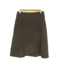 ヴァレンティノ ヴァレンチノ  VALENTINO スカート ウール カシミヤ混 6 茶 ブラウン ステッチ /MN9 ■ECA005のサムネイル
