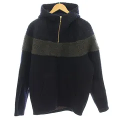 カラー kolor ハーフジップ パーカー スウェット ボア切替 3 ネイビー グレー 16WCM-T04202 /☆Gのサムネイル