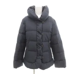 ローラアシュレイ LAURA ASHLEY 美品 ダウンジャケット キルティング スタンドカラー ボタンアップ 紺 ネイビー /SJ ■ECE003のサムネイル