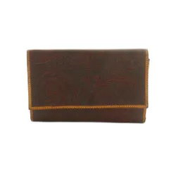 エトロ ETRO 長財布 三つ折り 小銭入れ ペイズリー柄 茶 /MIのサムネイル